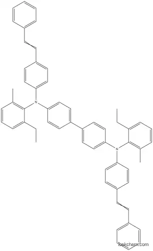 Cas no.850255-79-7 98% [1,1'-Biphenyl]-4,4'-diamine, N4,N4'-bis(2-ethyl-6-methylphenyl)-N4,N4'-bis[4-(2-phenylethenyl)phenyl]-
