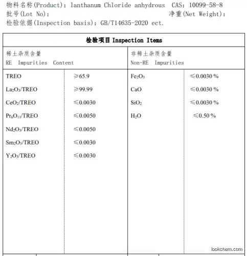 Lanthanum Chloride Anhydrous