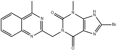 1H-Purine-2,6-dione, 8-bromo-3,9-dihydro-3-methyl-1-[(4-methyl-2-quinazolinyl)methyl]-