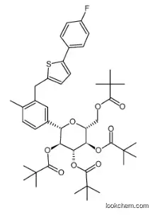 (1S)-1,5-anhydro-1-c-[3-[[5-(4-fluorophenyl)-2-thienyl]methyl]-4-methylphenyl]-d-glucitol 2,3,4,6-tetrakis(2,2-dimethylpropanoate)  CAS 1283129-18-9
