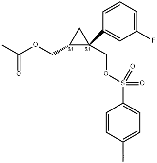 ((1R,2S)-2-(3-fluorophenyl)-2-((p-tosyloxy)methyl)cyclopropyl)methyl acetate