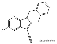 5-fluoro-1-(2-fluorobenzyl)-1H-pyrazolo[3,4-b]pyridine-3-carbonitrile CAS 1350653-26-7