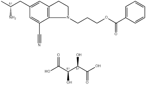 5-[(2R)-2-Aminopropyl]-1-[3-(benzoyloxy)propyl]-2,3-dihydro-1H-indole-7-carbonitrile (2R,3R)-2,3-dihydroxybutanedioate