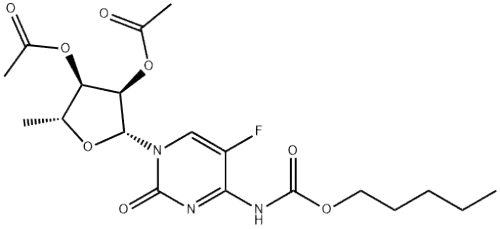 5`-deoxy-5-fluore-N-[(pentoyloxy)carbonyl]cytidine 2`,3`-diacetate