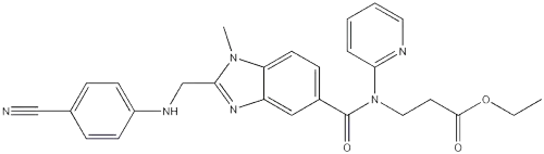 3-[[[2-[[(4-Cyanophenyl)amino]methyl]-1-methyl-1H-benzimidazol-5-yl]carbonyl]pyridin-2-ylamino]propionic acid ethyl ester