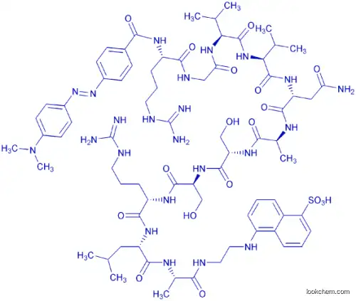 DABCYL-ARG-GLY-VAL-VAL-ASN-ALA-SER-SER-ARG-LEU-ALA-EDANS
