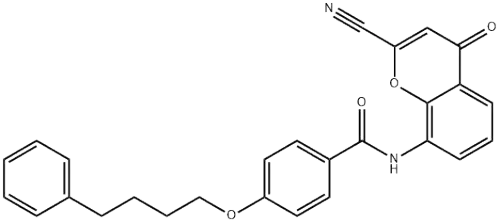 N-(2-Cyano-4-oxo-4H-1-benzopyran-8-yl)-4-(4-phenylbutoxy)benzamide