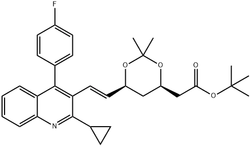 (4R,6S)-6-[(1E)-2-[2-Cyclopropyl-4-(4-fluorophenyl)-3-quinolinyl]ethenyl]-2,2-dimethyl-1,3-dioxane-4-acetic acid tert-butyl ester