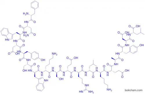 L-Leucine, L-phenylalanyl-L-asparaginyl-L-tryptophyl-L-α-aspartyl-L-tyrosyl-L-seryl-L-tryptophyl-L-lysyl-L-seryl-L-α-glutamyl-L-arginyl-L-leucyl-L-lysyl-L-α-glutamyl-L-alanyl-L-tyrosyl-L-α-asparty