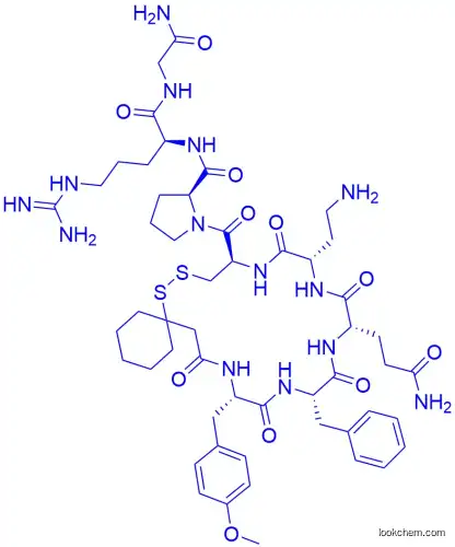 Glycinamide, N-[(1-mercaptocyclohexyl)acetyl]-O-methyl-L-tyrosyl-L-phenylalanyl-L-glutaminyl-(2S)-2,4-diaminobutanoyl-L-cysteinyl-L-prolyl-L-arginyl-, cyclic (1→5)-disulfide (9CI)