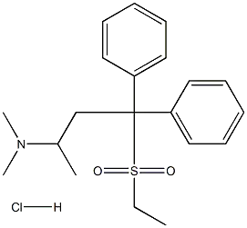 4-(ethylsulfonyl)-N,N-dimethyl-4,4-diphenylbutan-2-amine hydrochloride (1:1)