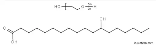 70142-34-6             Octadecanoic acid, 12-hydroxy-, polymer with .alpha.-hydro-.omega.-hydroxypoly(oxy-1,2-ethanediyl)