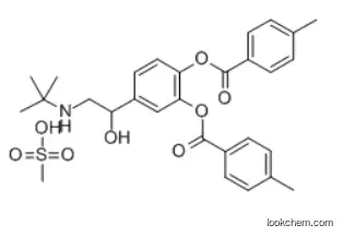 (tert-butyl)[beta-hydroxy-3,4-bis(p-toluoyloxy)phenethyl]ammonium methanesulphonate CAS 30392-41-7