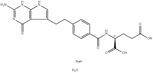 N-[4-[2-(2-Amino-4,7-dihydro-4-oxo-3H-pyrrolo[2,3-d]pyrimidin-5-yl)ethyl]benzoyl]-L-glutamic acid  disodium salt hydrate