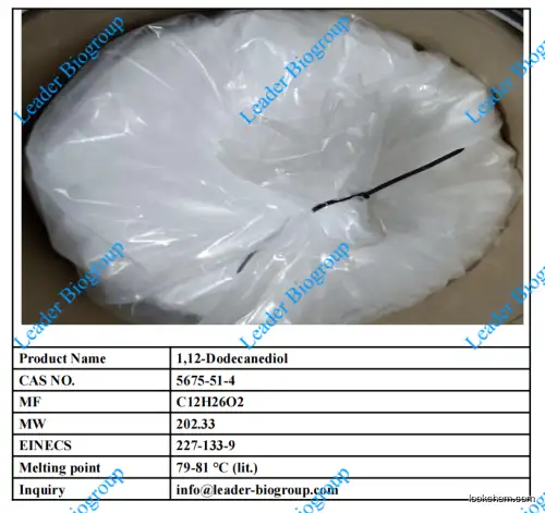China Biggest Factory Manufacturer Supply DODECAMETHYLENE GLYCOL;1,12-Dodecanediol CAS 5675-51-4