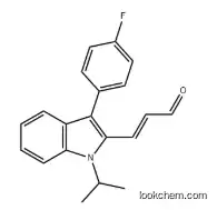 (E)-3-[3'-(4"-Fluorophenyl)-1'-(1"-methylethyl)-1H-indol-2"-yl]-2-propnal CAS:93957-50-7