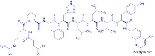 SUC-ARG-PRO-PHE-HIS-LEU-LEU-VAL-TYR-AMC TFA