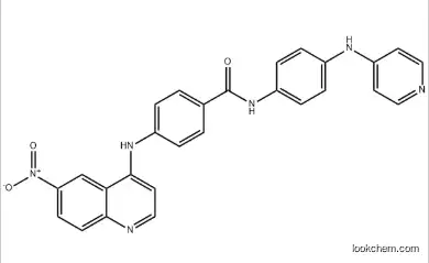 4-[(6-nitroquinolin-4-yl)amino]-N-[4-(pyridin-4-ylamino)phenyl]benzamide CAS 50440-30-7