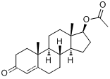 Molecular structure of testosterone acetate